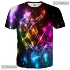 Vibrant Yellow Abstract Pattern Graphic Art 3D Printed Casual Unisex T-Shirts