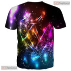 Vibrant Yellow Abstract Pattern Graphic Art 3D Printed Casual Unisex T-Shirts