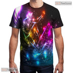 Vibrant Yellow Abstract Pattern Graphic Art 3D Printed Casual Unisex T-Shirts