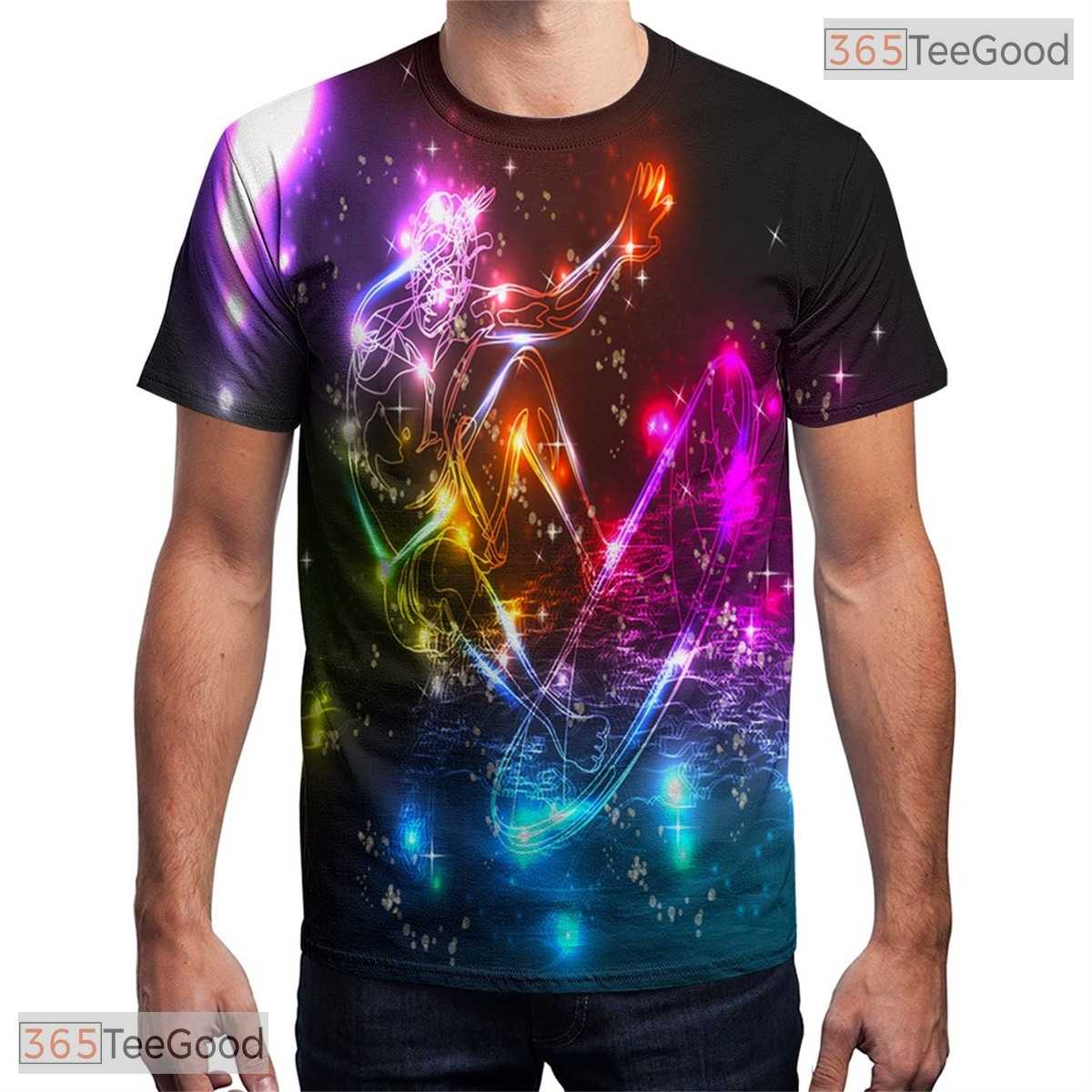 Bright Yellow Geometric Optical Illusion 3D Printed Casual Unisex T-Shirt Top