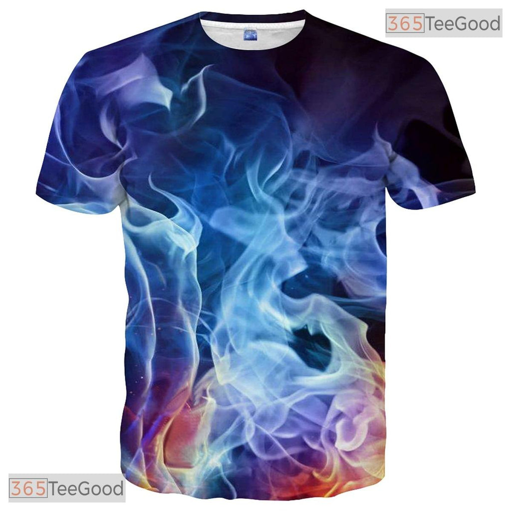 Vibrant Purple Abstract Graphic Novelty 3D Printed Casual Unisex T-Shirt Tops