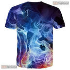 Vibrant Purple Abstract Graphic Novelty 3D Printed Casual Unisex T-Shirt Tops
