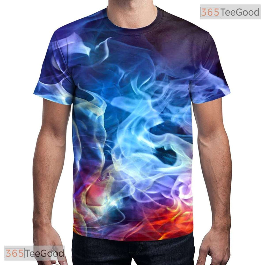 Vibrant Purple Abstract Graphic Novelty 3D Printed Casual Unisex T-Shirt Tops