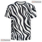 Wild Zebra Animal Print Costume Novelty Graphic 3D Printed Casual Unisex Tee Shirt