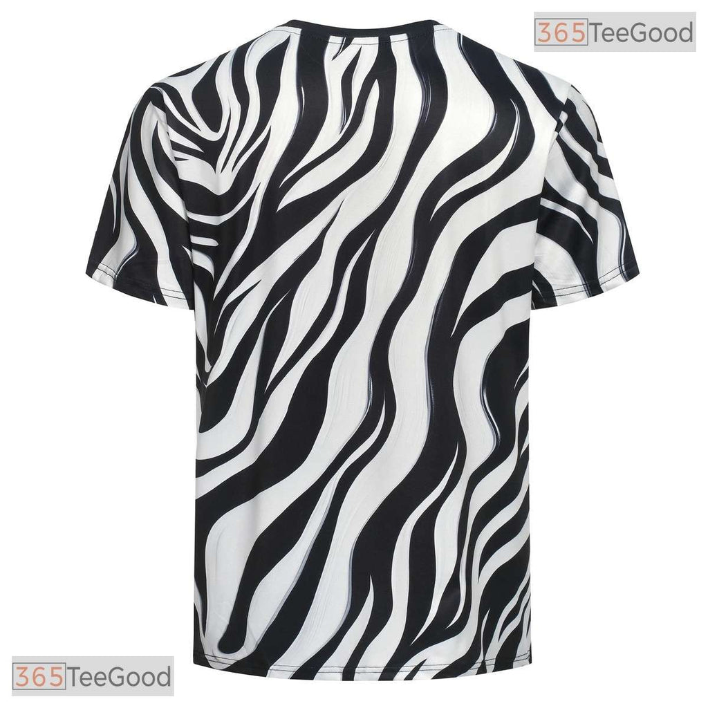 Wild Zebra Animal Print Costume Novelty Graphic 3D Printed Casual Unisex Tee Shirt