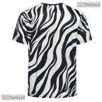 Wild Zebra Animal Print Costume Novelty Graphic 3D Printed Casual Unisex Tee Shirt
