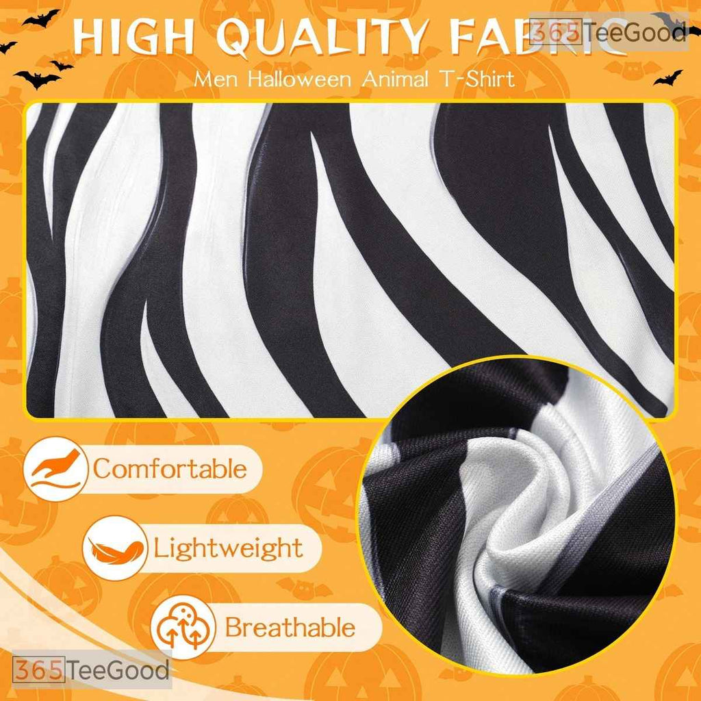 Wild Zebra Animal Print Costume Novelty Graphic 3D Printed Casual Unisex Tee Shirt