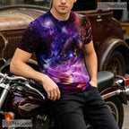 Deep Space Cosmic Galaxy Graphic Art 3D Printed Casual Unisex Short Sleeve Tee