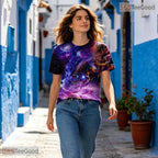 Deep Space Cosmic Galaxy Graphic Art 3D Printed Casual Unisex Short Sleeve Tee